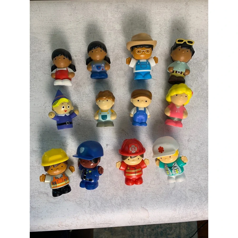 12 Little‎ People/Figures People Professions Doctor Fireman Police Worker Toys